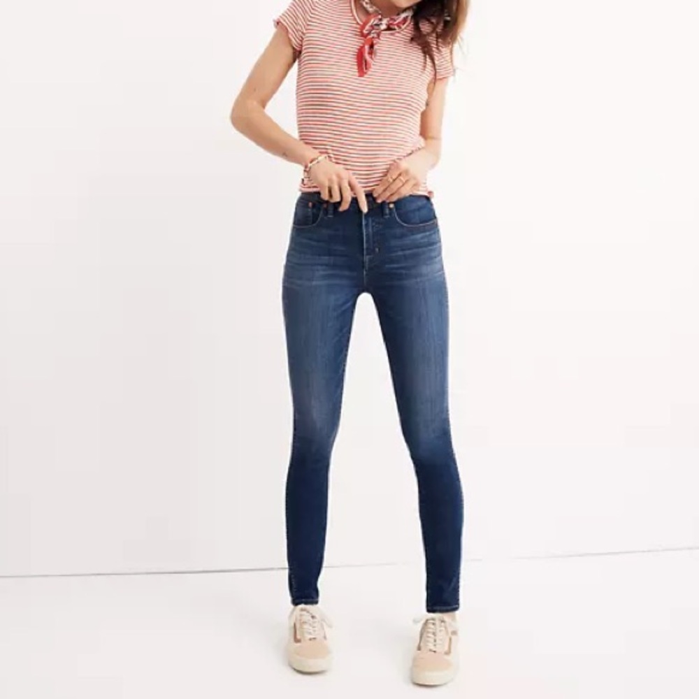 Madewell 10” High Rise Skinny Jeans Danny Wash 23 Tall